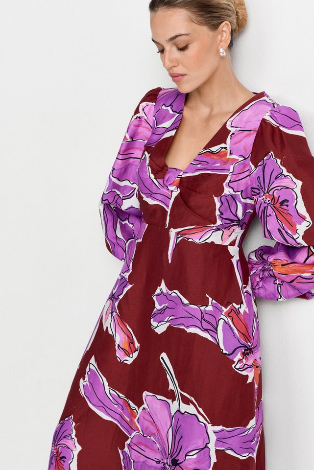 RICHROYAL Maxikleid aus Leinen-Mix, Allover Blumenprint – Bild 5 von 5