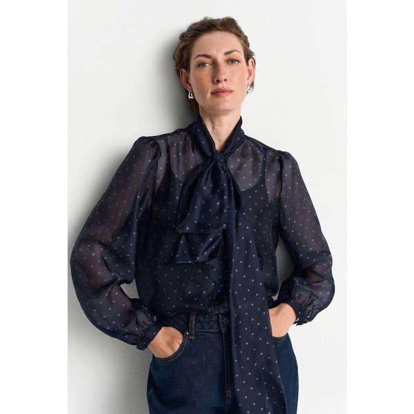 RICHROYAL Schluppenbluse Regular fit mit Schleife
