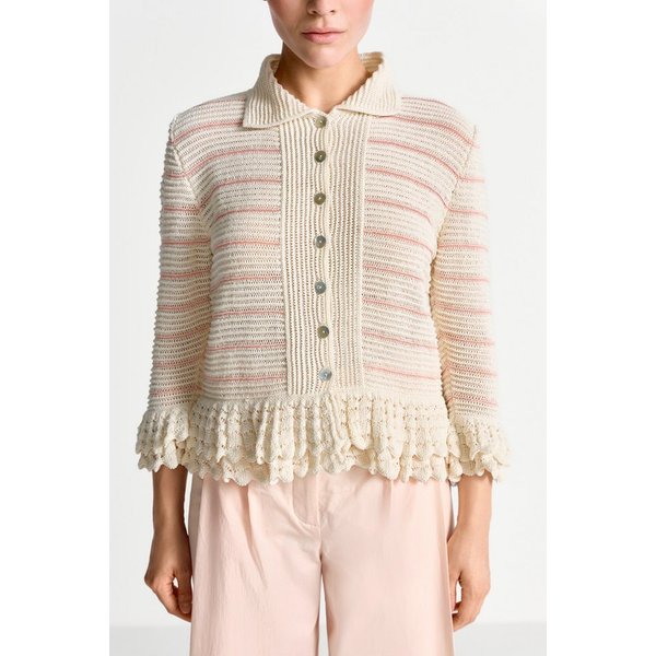 RICHROYAL Strickjacke Regular fit mit Spitzendetails