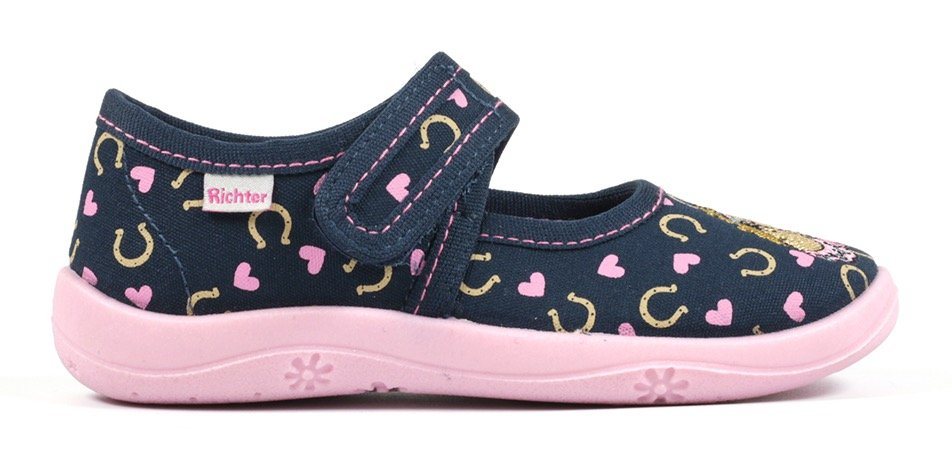 Richter Hausschuh Klettschuh, Kindergarten Schuh mit Print, Größenschablone zum Download – Bild 4 von 5