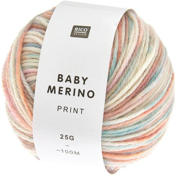 rico Baby Merino Print Häkelwolle, 100 m