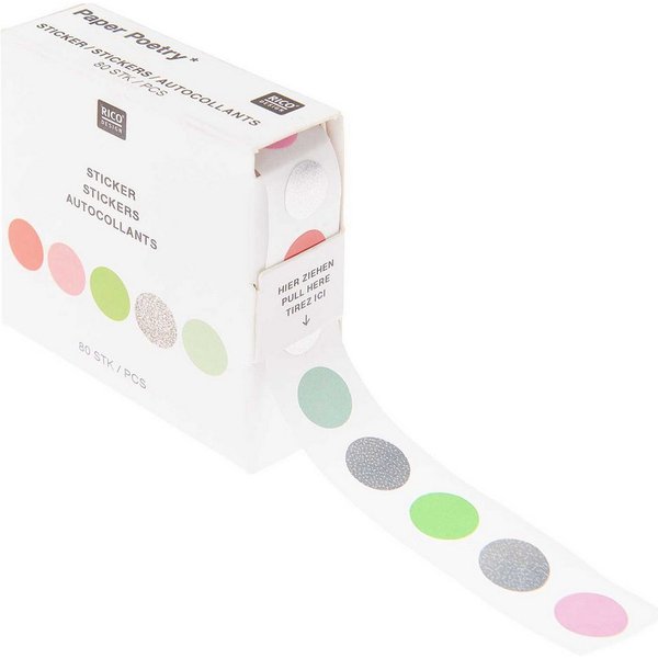 Rico Design Aufkleber Stickerrolle, 80 Stück