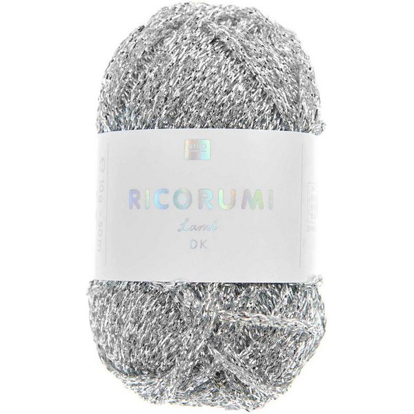 rico Rico - Ricorumi Lame Silber Häkelwolle, 50 m