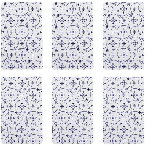 RICOLOR Schneidebrett Frühstücksbrettchen Indisch Blau, HPL, 23,5x14,5cm, HPL, 23,5 x 14,5 cm (6er Pack)