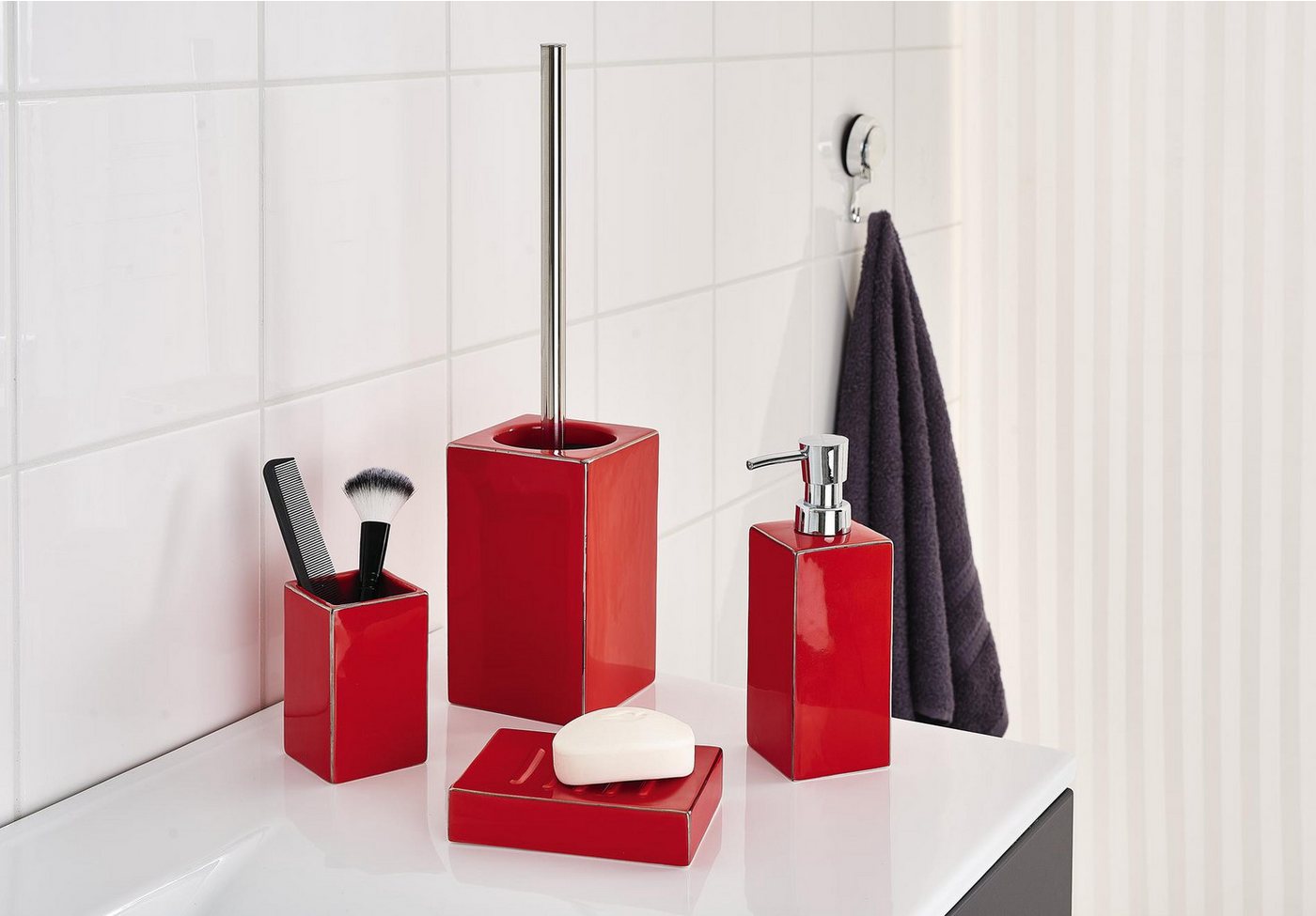 Ridder Badaccessoire-Set WC-Bürste Chichi rot – Bild 2 von 2