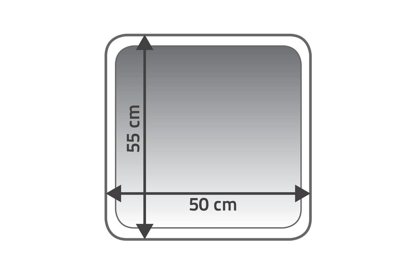 Ridder Badematte La Ola weiß, Höhe 55 mm, 100% Polyester-Microfaser – Bild 4 von 5