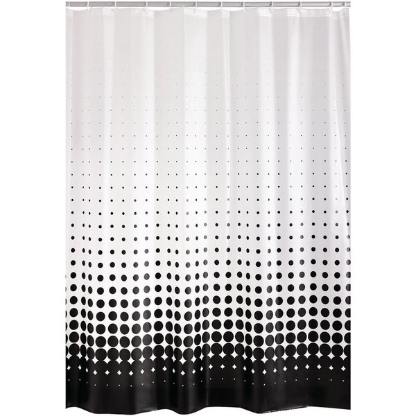 Ridder Duschvorhang Blacky Semitransparent-schwarz Breite 120 cm