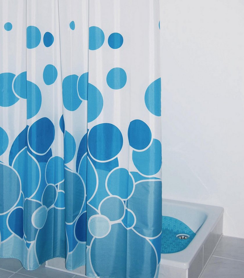 Ridder Duschvorhang Kani blau Breite 180 cm – Bild 2 von 5