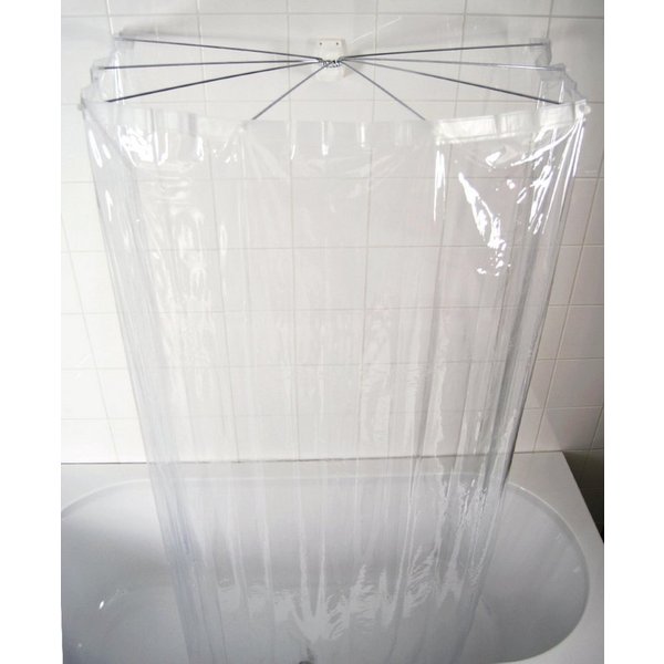 Ridder Duschvorhangstange Duschfaltkabine Ombrella Brillant transparent 170 cmtransparent, ABS (Acrylnitril-Butadien-Styrol), PA (Polyacryl), PP (Polypropylen),