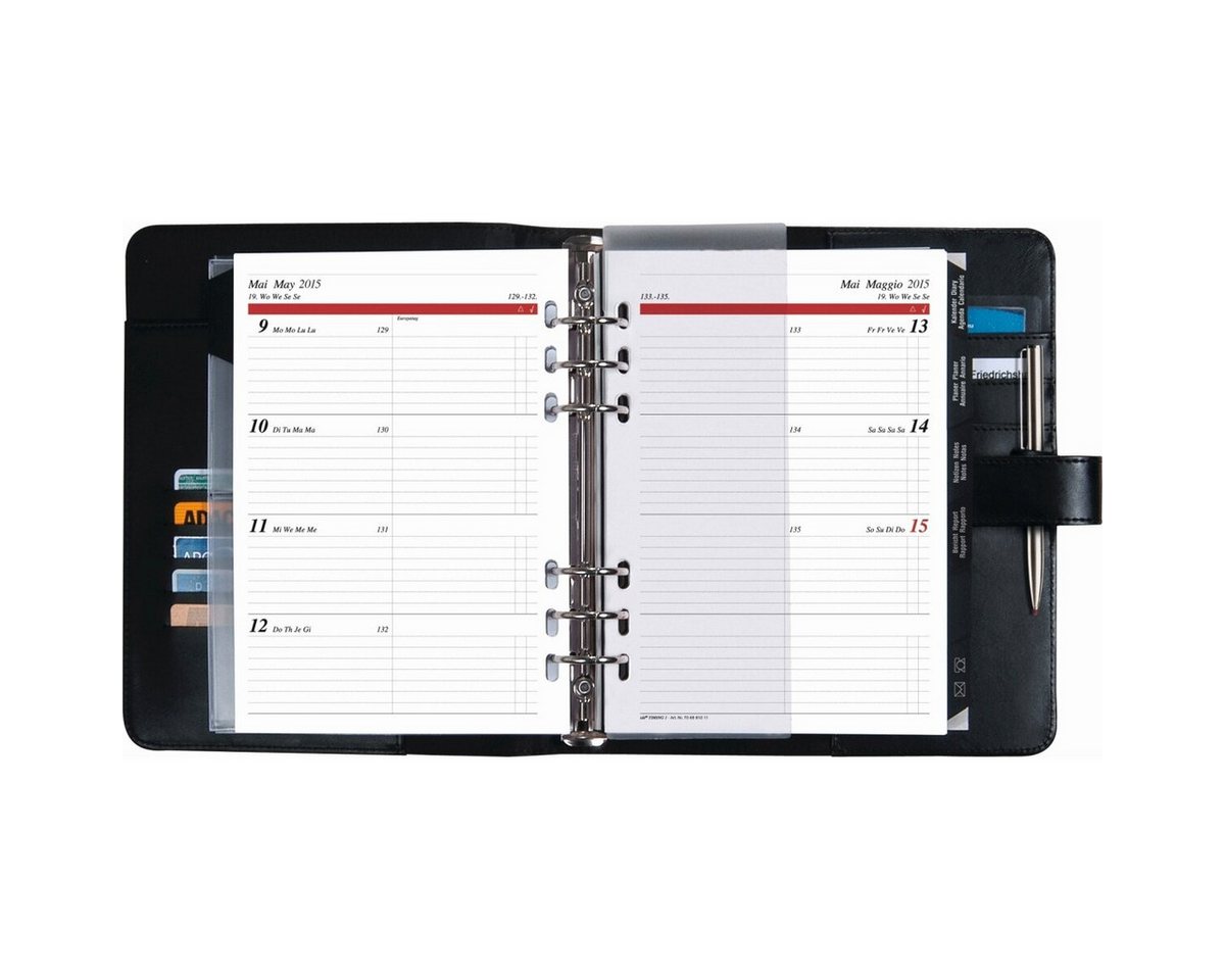 rido ide Terminplaner Zeitplaner A5 Timing 1 Kunstleder braun – Bild 2 von 3