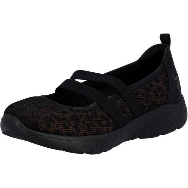 Rieker Ballerina Slipper, Schlupfschuh mit Stretchbänder