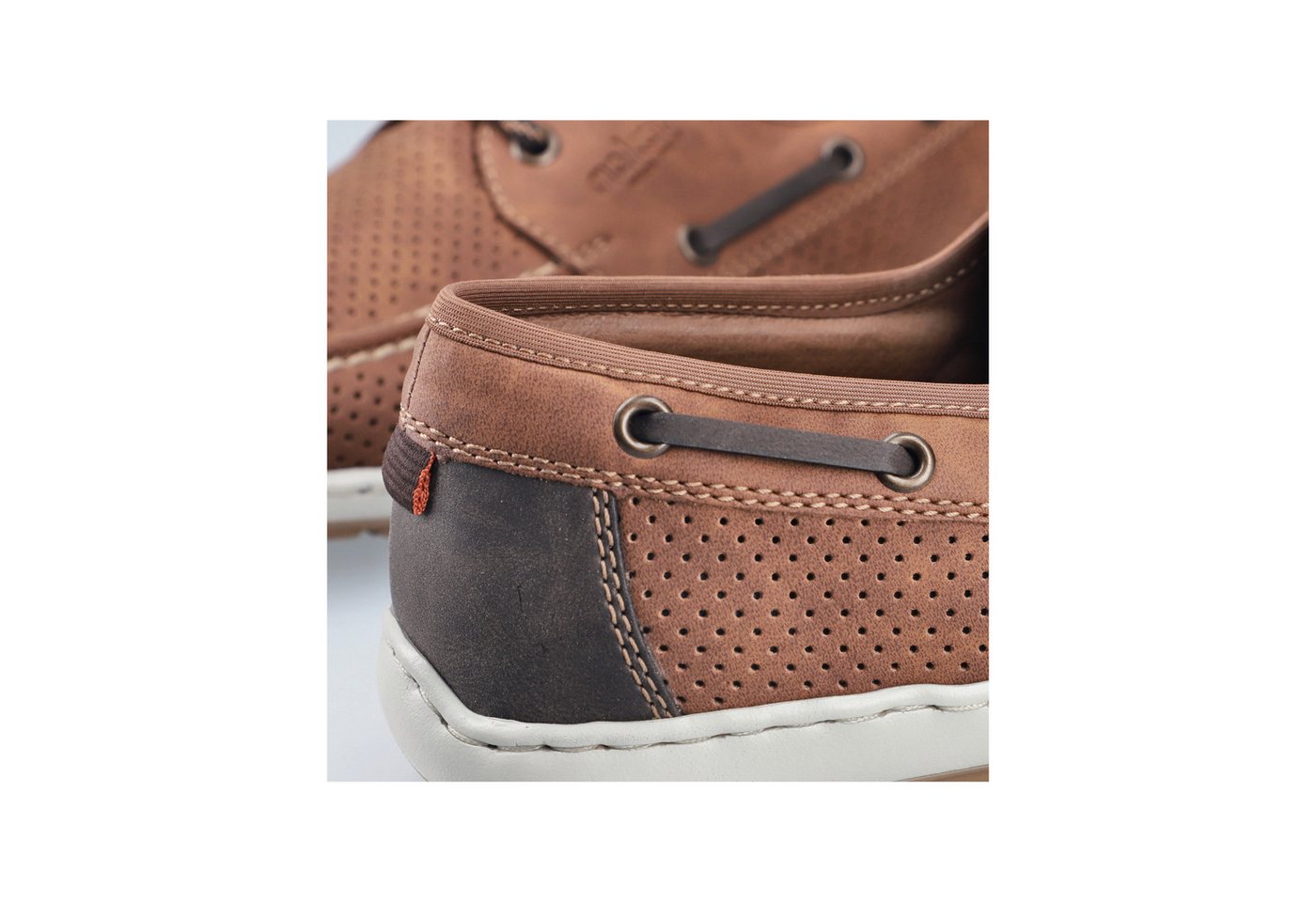 Rieker Bootsschuh Mokassin, Halbschuh, Frühlingsschuh mit Perforation – Bild 4 von 5
