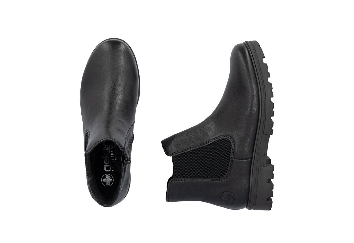Rieker Chelseaboots Blockabsatz, Stiefelette mit praktischem Innenreißvreschluss – Bild 3 von 5