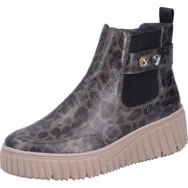 Rieker Chelseaboots Plateaustiefelette, Casual-Boots mit seitlichem Stretcheinsatz