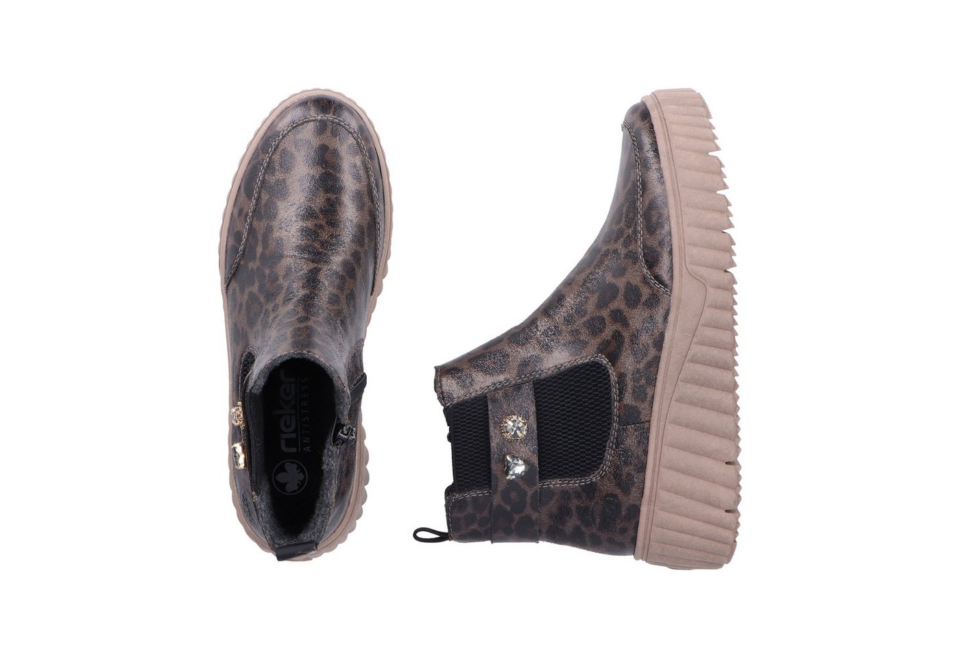 Rieker Chelseaboots Plateaustiefelette, Casual-Boots mit seitlichem Stretcheinsatz – Bild 4 von 5