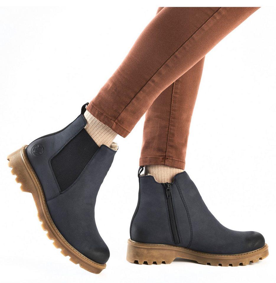 Rieker Chelseaboots Schlupfboots, Stiefelette, Blockabsatz, mit kuscheligem Warmfutter – Bild 2 von 5