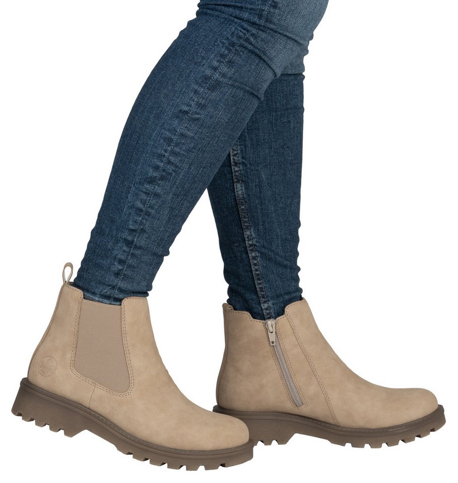 Rieker Chelseaboots Schlupfboots, Stiefelette, Blockabsatz, mit kuscheligem Warmfutter – Bild 2 von 5