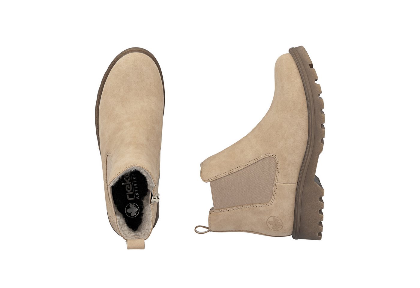 Rieker Chelseaboots Schlupfboots, Stiefelette, Blockabsatz, mit kuscheligem Warmfutter – Bild 3 von 5