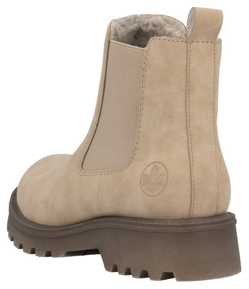 Rieker Chelseaboots Schlupfboots, Stiefelette, Blockabsatz, mit kuscheligem Warmfutter – Bild 5 von 5