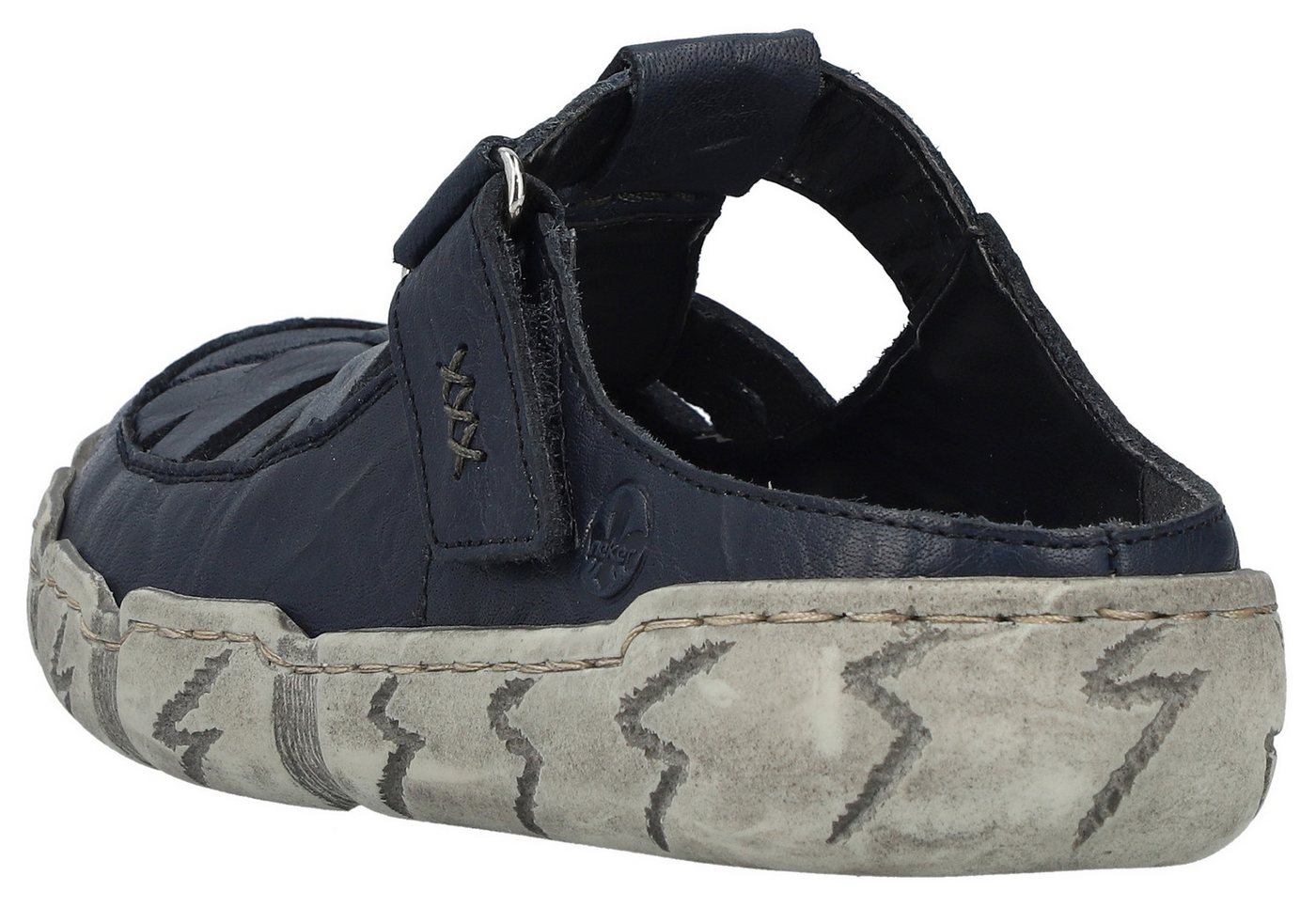Rieker Clog Sabot, Sommerschuh, Schlappen, Hausschuh mit Ziernähten – Bild 2 von 5