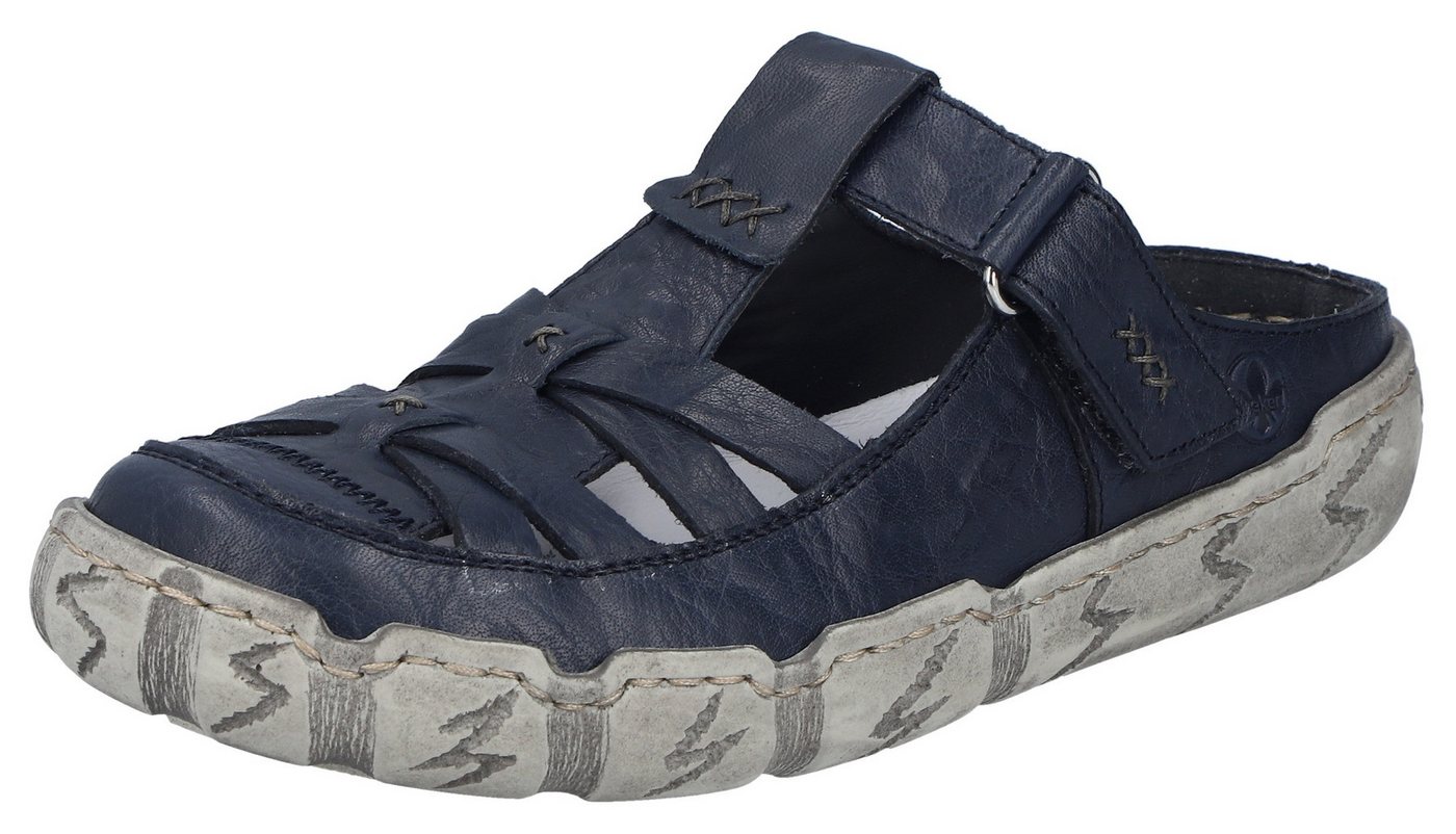 Rieker Clog Sabot, Sommerschuh, Schlappen, Hausschuh mit Ziernähten – Bild 5 von 5