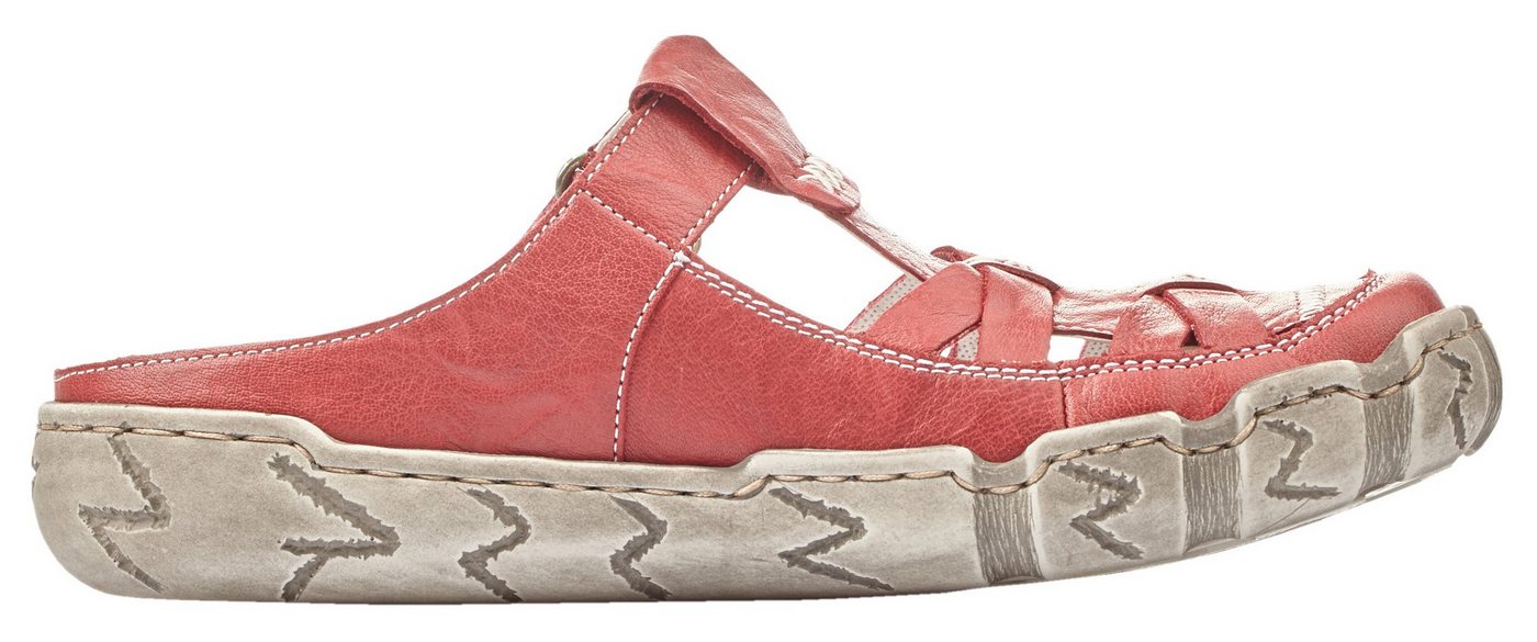 Rieker Clog Sabot, Sommerschuh, Schlappen, Hausschuh mit Ziernähten – Bild 4 von 5