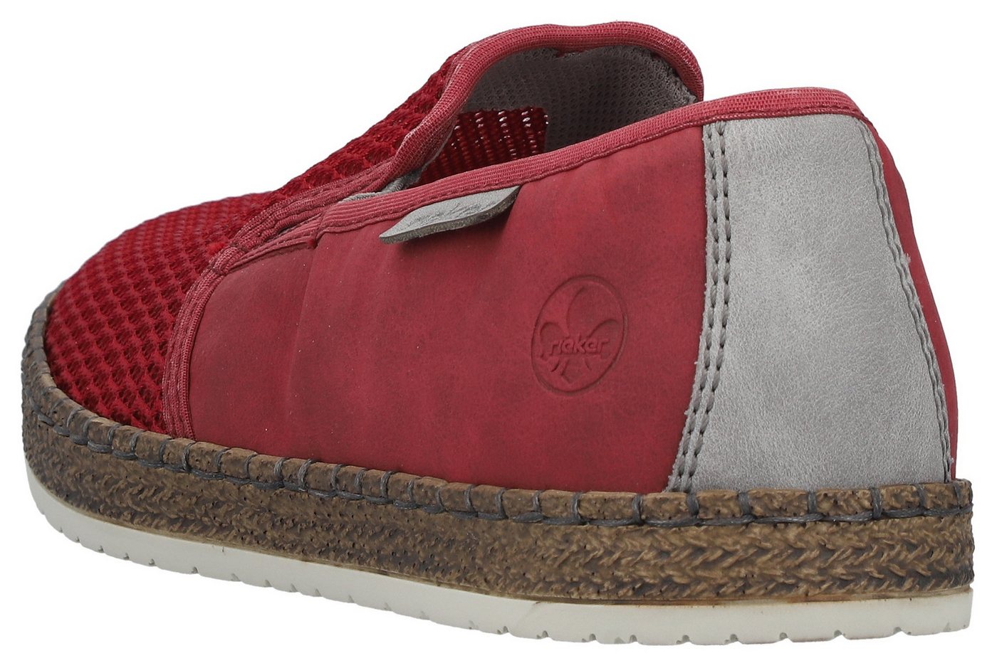 Rieker Espadrille Sommerschuh, Slipper, Freizeitschuh im Materialmix – Bild 2 von 5