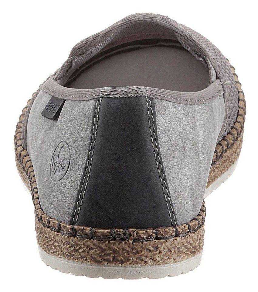 Rieker Espadrille Sommerschuh, Slipper, Freizeitschuh im Materialmix – Bild 2 von 5