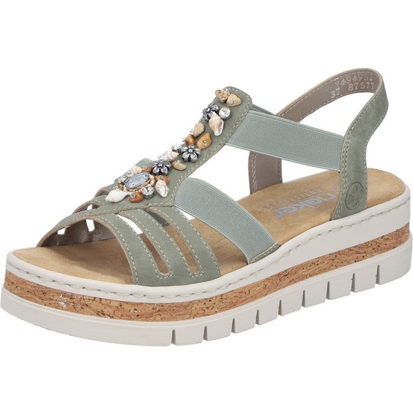 Rieker Keilsandalette Keilsandalette, Plateausandale, Sommerschuh mit Verzierung