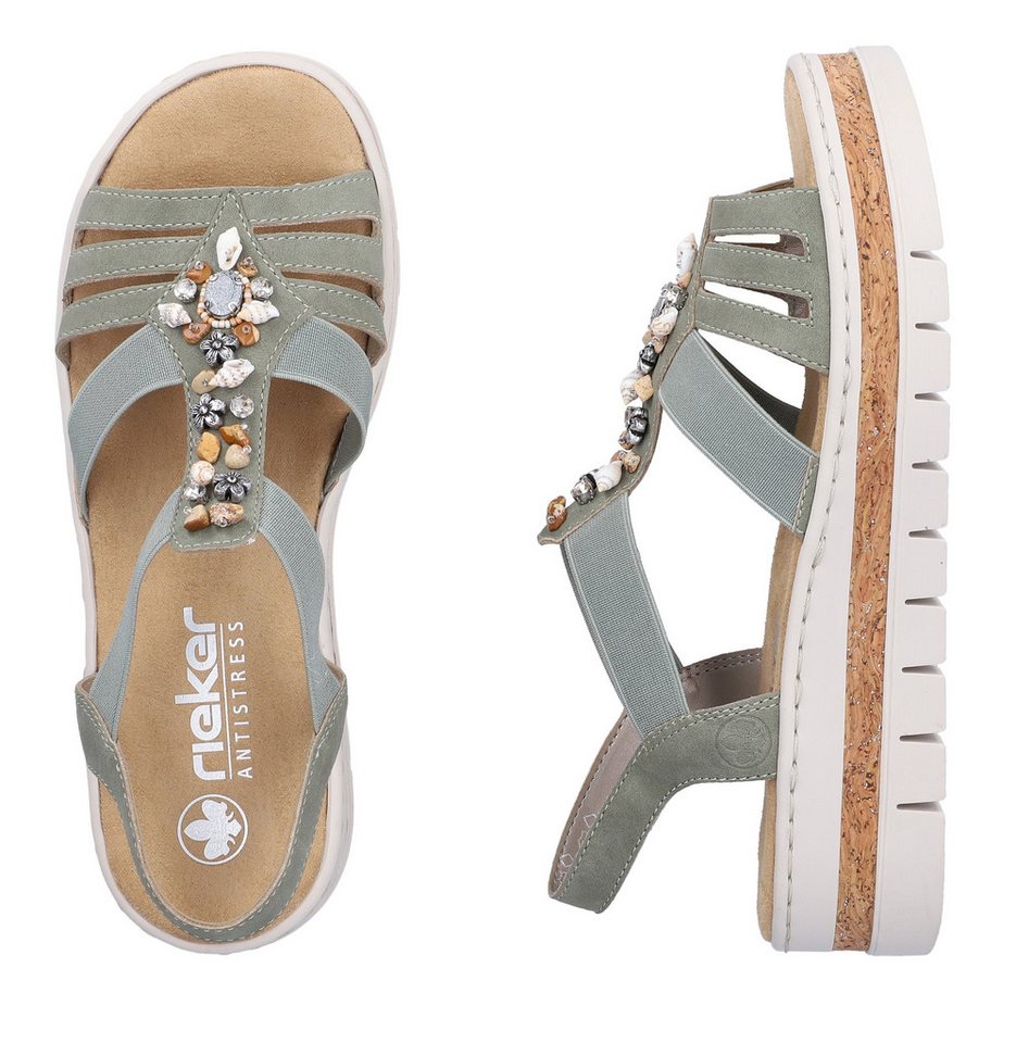 Rieker Keilsandalette Keilsandalette, Plateausandale, Sommerschuh mit Verzierung – Bild 5 von 5