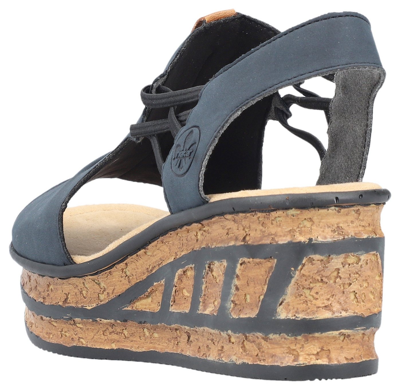 Rieker Keilsandalette, Sommerschuh, Sandale, Keilabsatz, mit seitlichen Stretchbändern – Bild 2 von 5