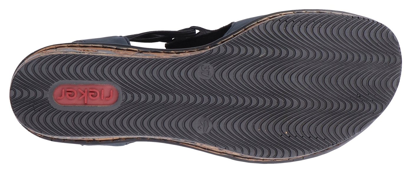 Rieker Keilsandalette, Sommerschuh, Sandale, Keilabsatz, mit seitlichen Stretchbändern – Bild 3 von 5