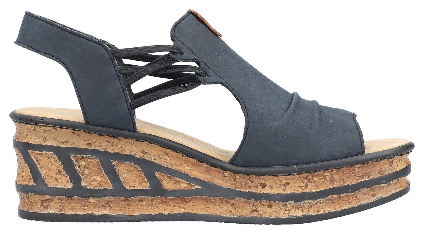 Rieker Keilsandalette, Sommerschuh, Sandale, Keilabsatz, mit seitlichen Stretchbändern – Bild 5 von 5
