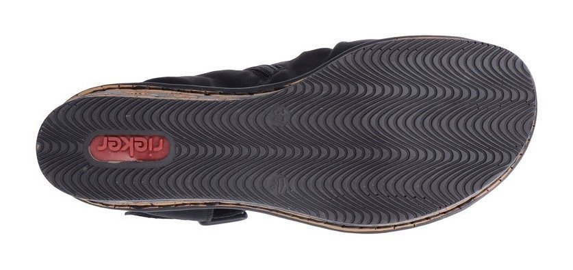Rieker Keilsandalette, Sommerschuh, Sandale, Keilabsatz, mit Reißverschluss innen – Bild 3 von 5