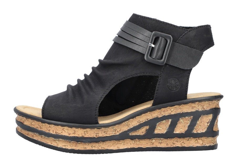 Rieker Keilsandalette, Sommerschuh, Sandale, Keilabsatz, mit Reißverschluss innen – Bild 5 von 5