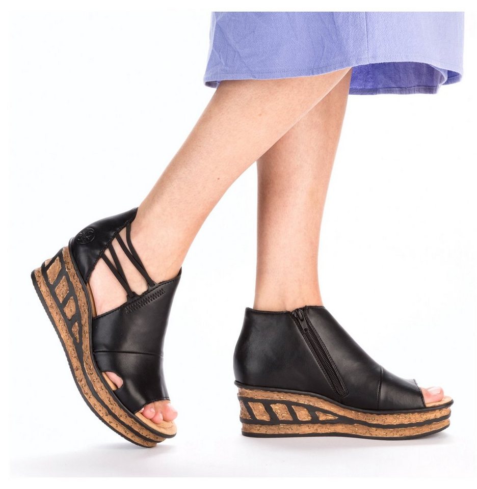 Rieker Keilsandalette, Sommerschuh, Sandale, Keilabsatz, mit Innen-Reißverschluss – Bild 5 von 5