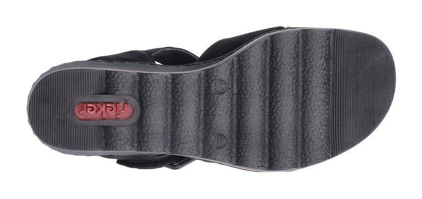 Rieker Keilsandalette, Sommerschuh, Sandale, Keilabsatz, mit gekreuzten Bandagen – Bild 3 von 5