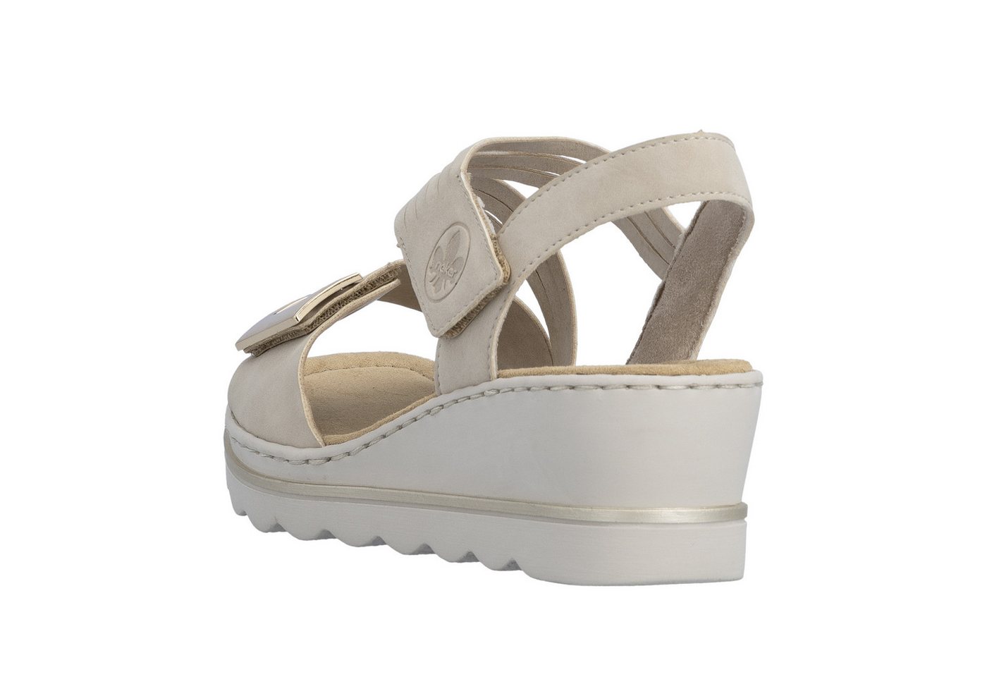 Rieker Keilsandalette Klettschuh, Sommerschuh, Urlaubsschuh mit asymmetrischen Riemchen – Bild 3 von 5