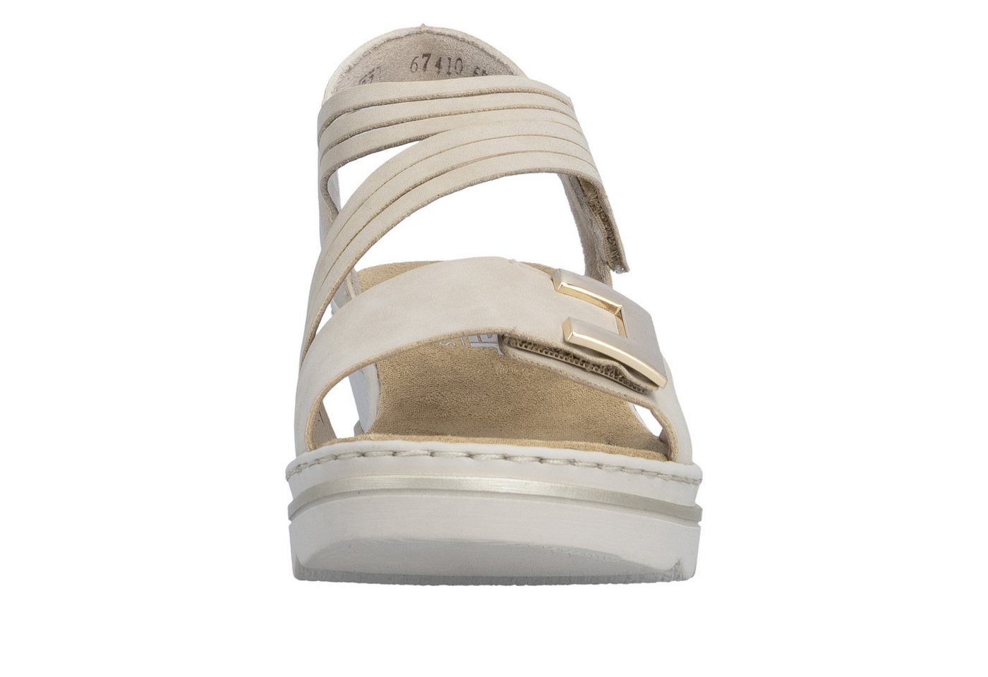 Rieker Keilsandalette Klettschuh, Sommerschuh, Urlaubsschuh mit asymmetrischen Riemchen – Bild 5 von 5