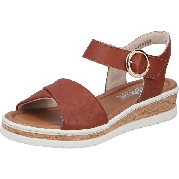 Rieker Keilsandalette Sommerschuh, Urlaubsschuh, Sandale mit Klett