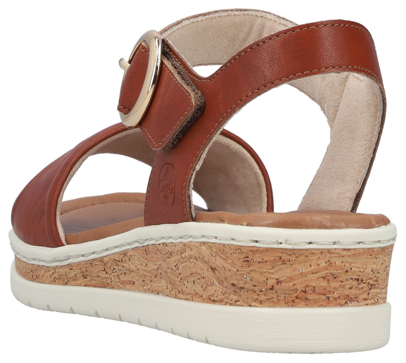 Rieker Keilsandalette Sommerschuh, Urlaubsschuh, Sandale mit Klett – Bild 2 von 5