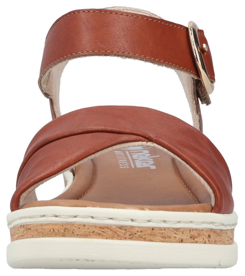 Rieker Keilsandalette Sommerschuh, Urlaubsschuh, Sandale mit Klett – Bild 4 von 5
