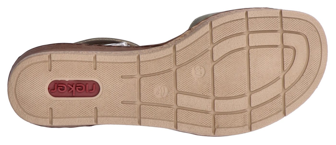 Rieker Keilsandalette Sommerschuh, Urlaubsschuh, Sandale mit trendy Fesselriemchen – Bild 5 von 5