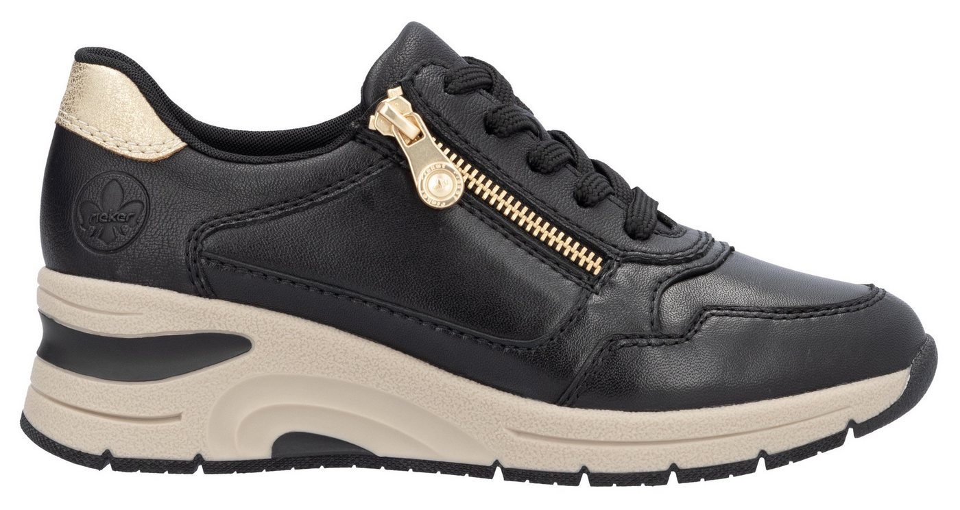 Rieker Keilsneaker,Freizeitschuh,Halbschuh,Schnürschuh mit Reißverschluss, schmale Form – Bild 5 von 5