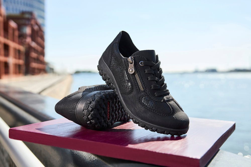 Rieker Keilsneaker Schnürschuh, Halbschuh, Freizeitsneaker mit Reißverschluss – Bild 2 von 5