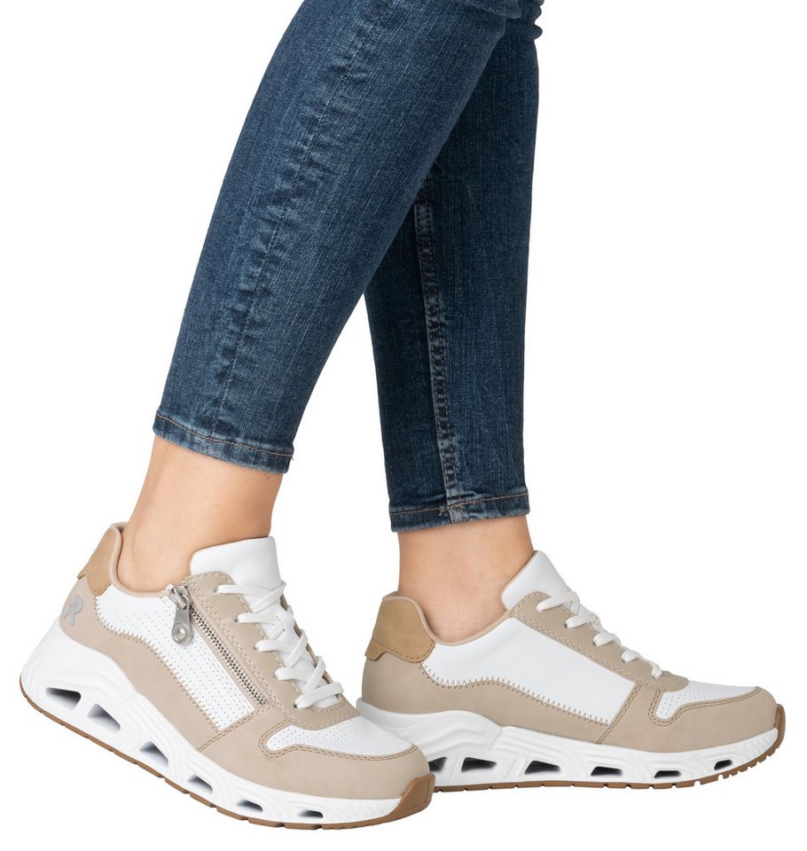 Rieker Keilsneaker Schnürschuh, Halbschuh, Freizeitsneaker mit Reißverschluss – Bild 3 von 5