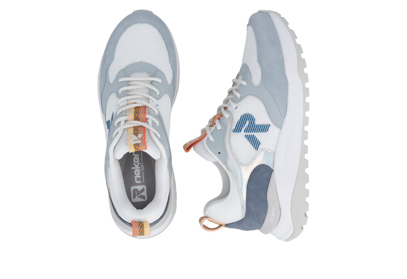 Rieker Keilsneaker Schnürschuh, Freizeitsneaker, Halbschuh mit gepolstertem Schaftrand – Bild 3 von 5