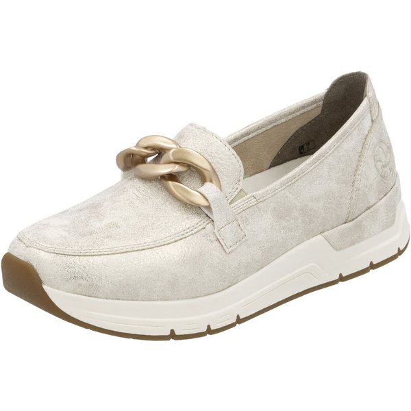 Rieker Loafer, Slipper, Slip-on Sneaker, Halbschuh mit modischer Zierkette