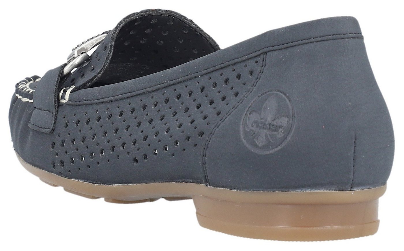 Rieker Mokassin Slipper, Sommerschuh mit toller Schmuckspange – Bild 2 von 5