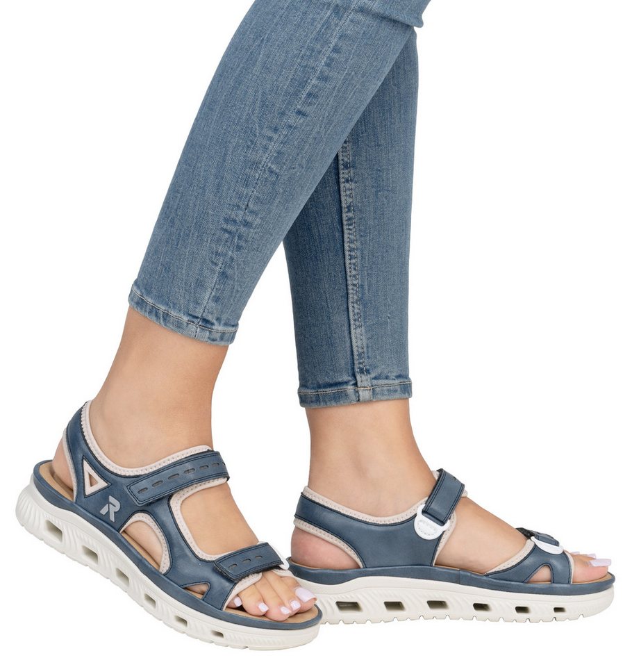 Rieker Outdoorsandale Sandale, Sommerschuh, Sandalette, Plateauabsatz, mit Klettverschlüssen – Bild 2 von 5